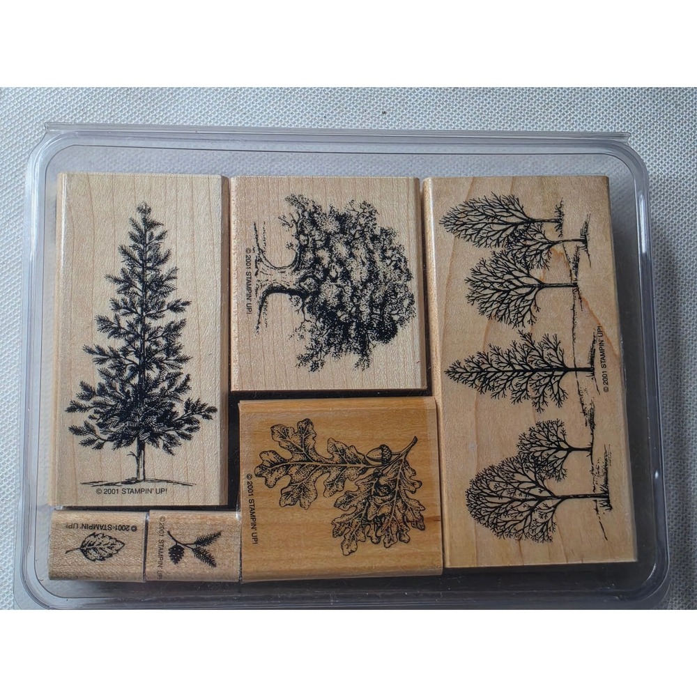 Stampin Up Lovely As A Tree Mounted Rubber Stamp Set Unused Complete